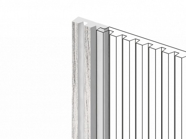 Финишный молдинг для стеновых панелей HiWood LF129A GR24N декорированный фитополимер 11х33.6х2700 мм