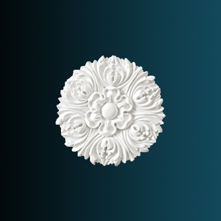 Декоративный орнамент Перфект G2051 100х100х13 мм белый из полиуретана