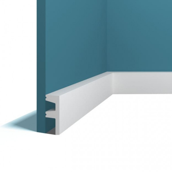 Напольный плинтус 25х62 мм Перфект Плюс P81 200 см белый из ударопрочного полимера