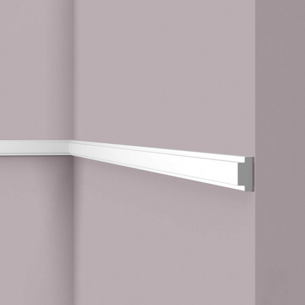 Декоративный молдинг NMC Wallstyl WL10 белый 30х14 мм 200 см белого цвета для потолка и стен