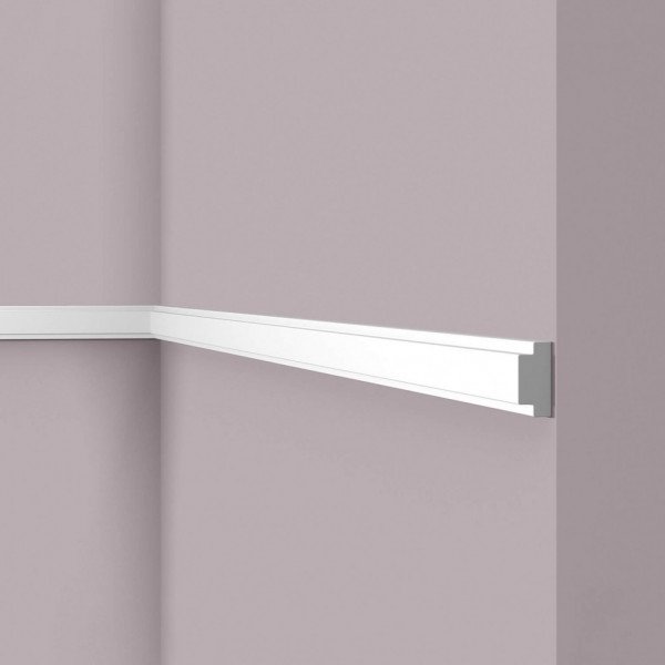 Декоративный молдинг NMC Wallstyl WL10 белый 30х14 мм 200 см белого цвета для потолка и стен