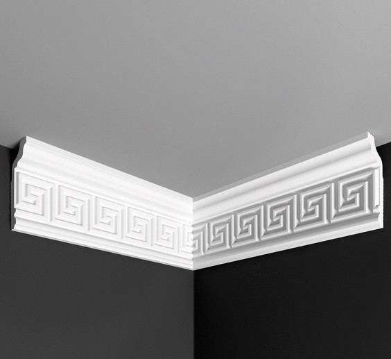 Угол внутренний к плинтусу Де-Багет ДП 05/70 белый полистирол