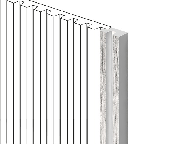 Заказать Финишный молдинг для стеновых панелей HiWood LF129B GR24N декорированный фитополимер 11х23.6х2700 мм 