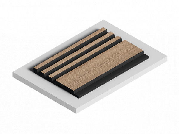 Декоративная стеновая панель 3D HiWood LV128 BR417K декорированная из фитополимера 12х120х2700 мм