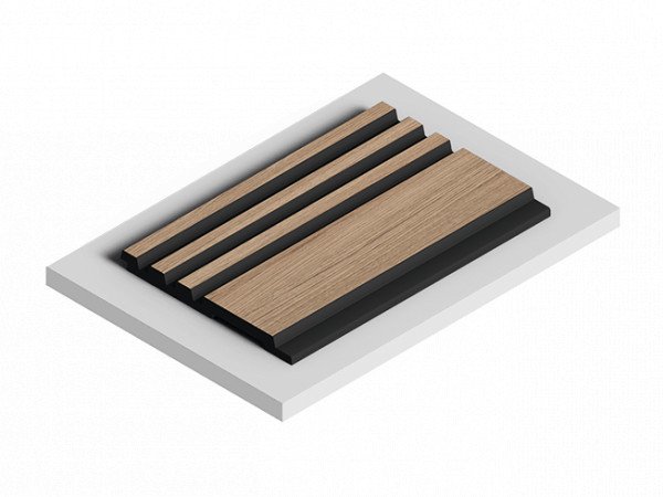 Декоративная стеновая панель 3D HiWood LV128 BR417K декорированная из фитополимера 12х120х2700 мм