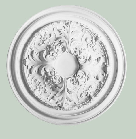 Потолочная розетка Orac Decor Purotouch R52 полиуретановая белая диаметром 69.5 см