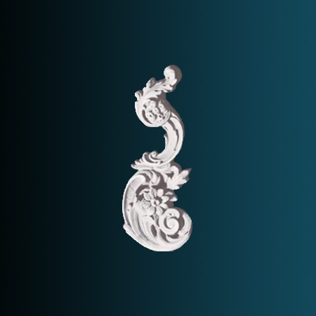 Заказать Декоративный орнамент Перфект G2343L 315х142х35 мм белый из полиуретана 