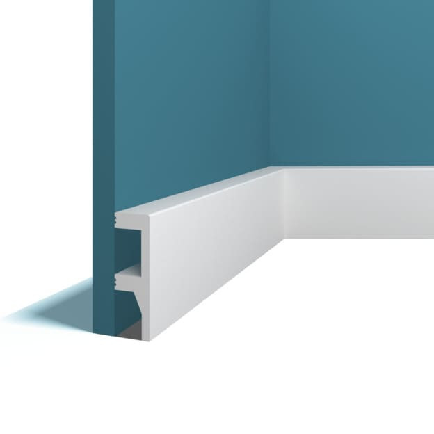 Заказать Напольный плинтус 25х80 мм Перфект Плюс P82 200 см белый из ударопрочного полимера 