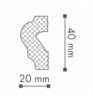 Заказать Декоративный молдинг NMC Wallstyl WL2 40х20 мм 200 см белого цвета для потолка и стен 
