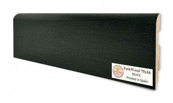 Напольный плинтус 75х16 мм Teckwood Венге МДФ 2.15 м