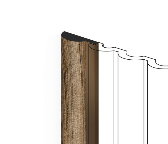 Заказать Финишный молдинг для стеновых панелей HiWood LF140A BR495 декорированный фитополимер 12х36х2700 мм 