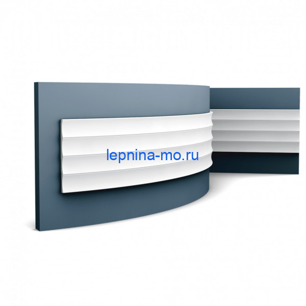 Декоративная стеновая панель 3D гибкая Orac Decor W114F белый полиуретан 200х25х1.5 см