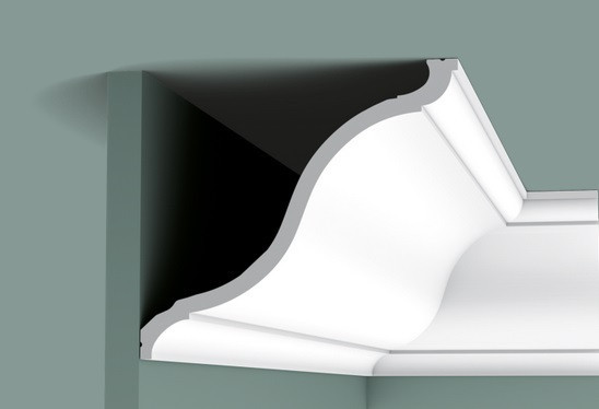 Потолочный плинтус 222х202 мм Orac Decor Purotouch C335 белый 2 м