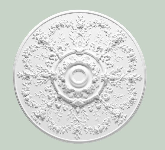 Потолочная розетка Orac Decor Purotouch R64 полиуретановая белая диаметром 95.2 см