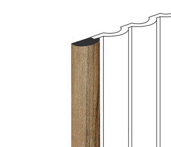 Заказать Финишный молдинг для стеновых панелей HiWood LF140B BR495 декорированный фитополимер 12х26х2700 мм 