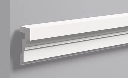 Декоративный молдинг NMC Wallstyl WL4 100х40 мм 200 см белого цвета для потолка и стен