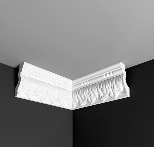 Угол внутренний к плинтусу Де-Багет ДП 08/70 белый полистирол