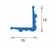 Заказать Декоративный уголок ПВХ фигурный 15х15 Асви 115 Белый 2,7 м 