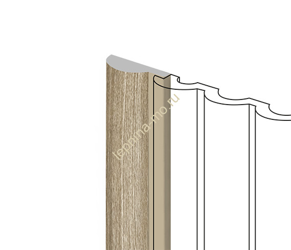Заказать Финишный молдинг для стеновых панелей HiWood LF140A BR496 декорированный фитополимер 12х36х2700 мм 