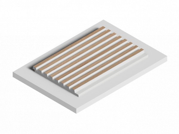 Декоративная стеновая панель 3D HiWood LV129 BR417N декорированная из фитополимера 11х120х2700 мм