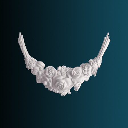 Декоративный орнамент Перфект G2056 305х464х54 мм белый из полиуретана