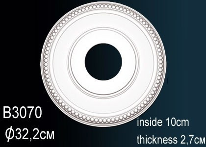 Заказать Декоративная потолочная розетка Перфект B3070 320 мм белая из полиуретана 