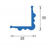 Заказать Декоративный уголок ПВХ фигурный 20х20 Асви 220 Белый 2,7 м 