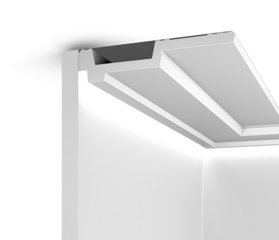 Заказать Потолочный плинтус с подсветкой HiWood A170V1 белый фитополимер 36х170х2000 мм 