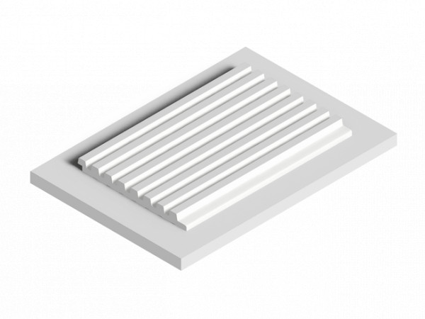 Декоративная стеновая панель 3D HiWood LV129 NP белая из фитополимера 11х120х2700 мм