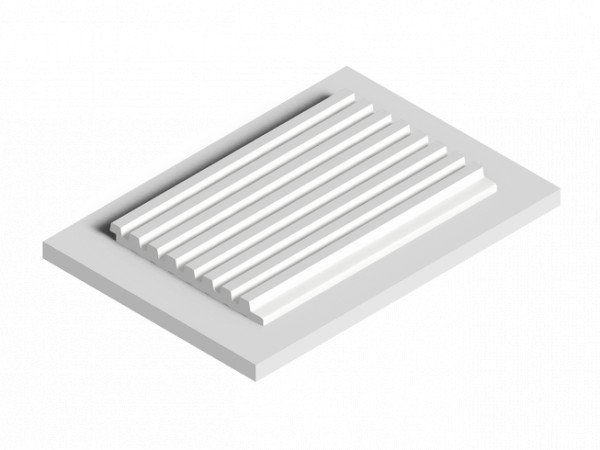 Декоративная стеновая панель 3D HiWood LV129 NP белая из фитополимера 11х120х2700 мм