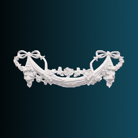 Декоративный орнамент Перфект G2059 165х483х30 мм белый из полиуретана