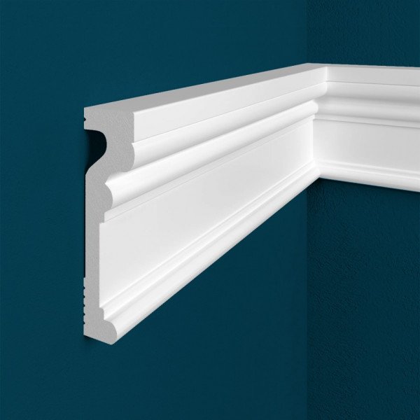Декоративый молдинг Перфект Плюс P62 91х27 мм 200 см белый из ударопрочного полимера