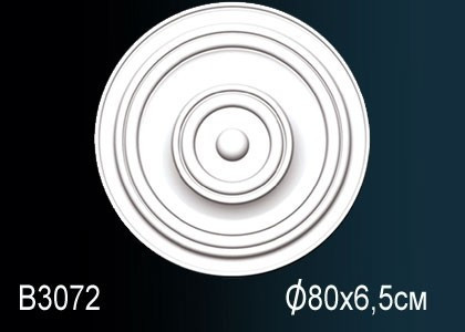 Декоративная потолочная розетка Перфект B3072 800 мм белая из полиуретана