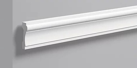 Декоративный молдинг NMC Wallstyl WL6 75х20 мм 200 см белого цвета для потолка и стен