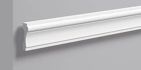 Декоративный молдинг NMC Wallstyl WL6 75х20 мм 200 см белого цвета для потолка и стен
