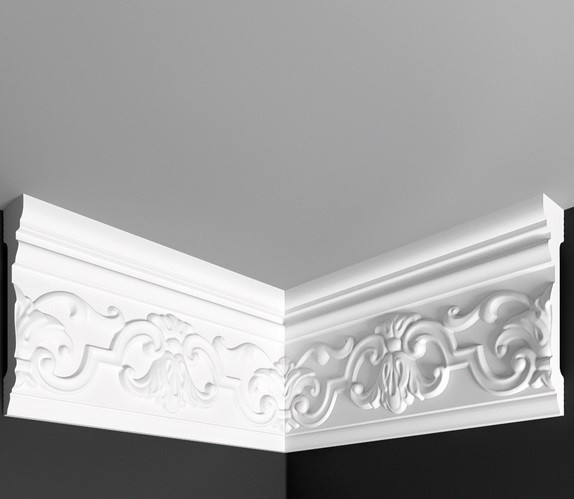 Угол внутренний к плинтусу Де-Багет ДП 10/110 белый полистирол