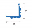 Заказать Декоративный уголок ПВХ фигурный 25х25 Асви 225 Белый 2,7 м 