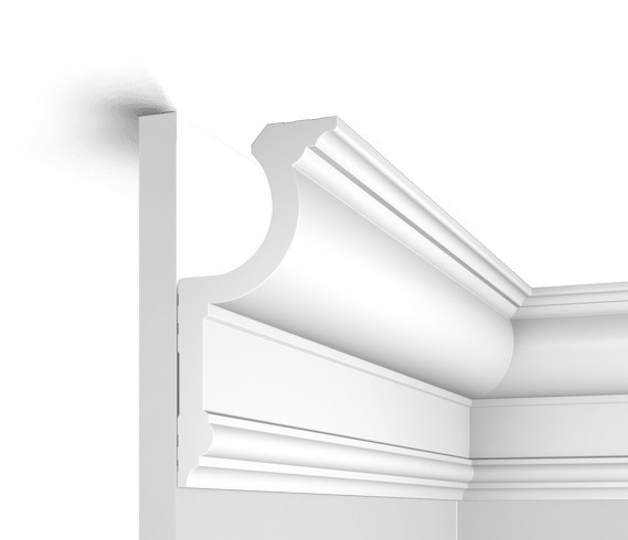 Заказать Потолочный плинтус с подсветкой HiWood A188 белый фитополимер 81.6х170х2000 мм 
