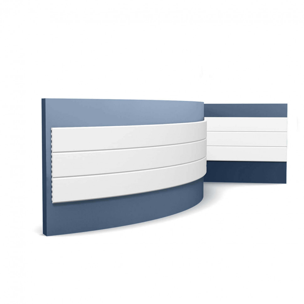 Заказать Декоративная стеновая панель 3D гибкая Orac Decor WX205F белый полиуретан 200x25x1.3 см 