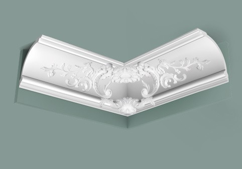 Потолочный плинтус 184х184 мм Orac Decor Purotouch C338B белый 2 м