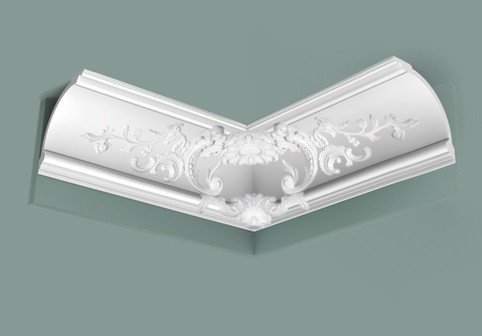 Потолочный плинтус 184х184 мм Orac Decor Purotouch C338B белый 2 м