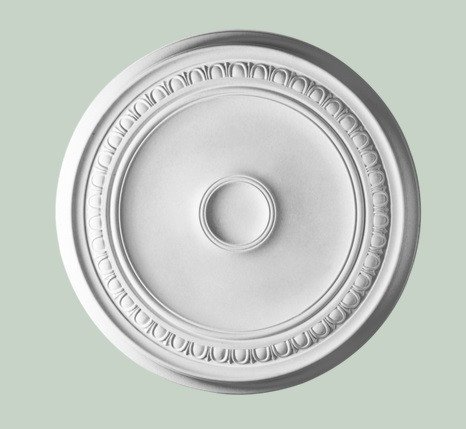 Потолочная розетка Orac Decor Purotouch R77 полиуретановая белая диаметром 62 см