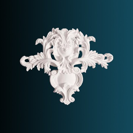 Декоративный орнамент Перфект G2060 467х565х57 мм белый из полиуретана
