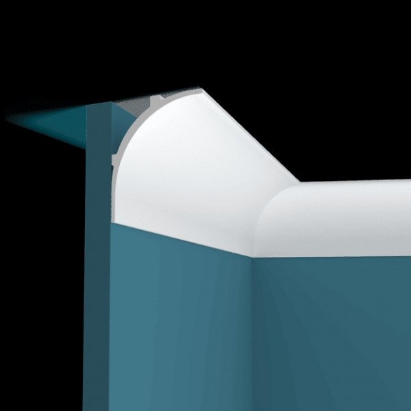 Потолочный плинтус Перфект Плюс P149 белый из ударопрочного полимера 120х100 200 см