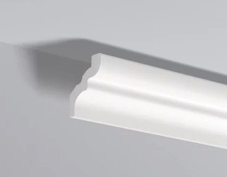 Декоративный потолочный плинтус NMC Nomastyl C 80х65 200 см белого цвета