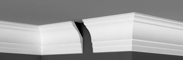 Потолочный плинтус 130х70 мм Де-Багет XPS П 10 130/70 белый полистирол 200 см