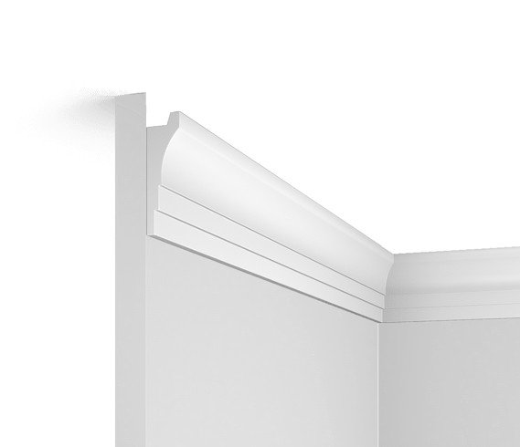 Потолочный плинтус с подсветкой HiWood A70V1 белый фитополимер 21х70х2000 мм