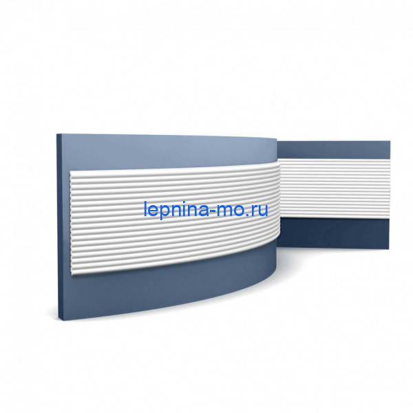 Декоративная стеновая панель 3D гибкая Orac Decor WX210F белый полиуретан 200x25.5x1.3 см