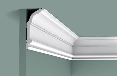 Потолочный плинтус 141х64 мм Orac Decor Purotouch C339 белый 2 м