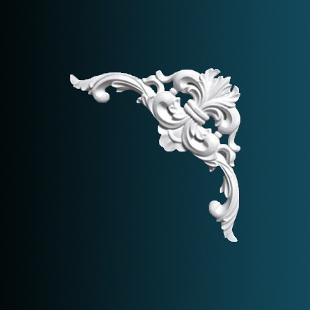 Декоративный орнамент Перфект G2061 1330х1330х53 мм белый из полиуретана